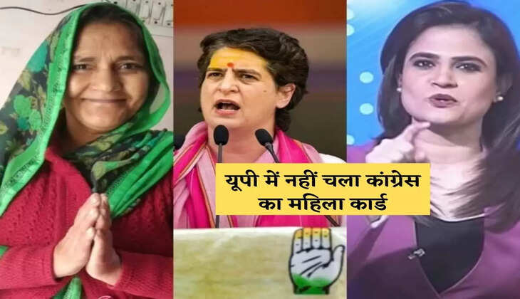 यूपी में नहीं चला कांग्रेस का महिला कार्ड