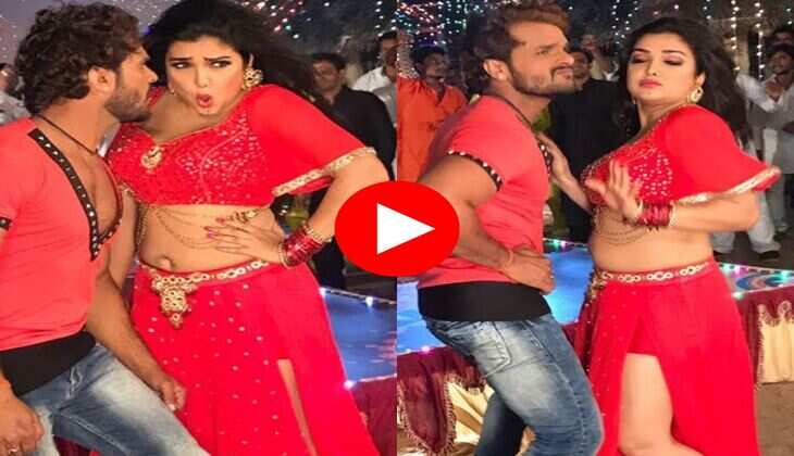 Bhojpuri Dance : बंद कमरे में आम्रपाली दुबे ने खेसारी के साथ किया रोमांटिक डांस, फैंस बोले टूट जाई पलंग