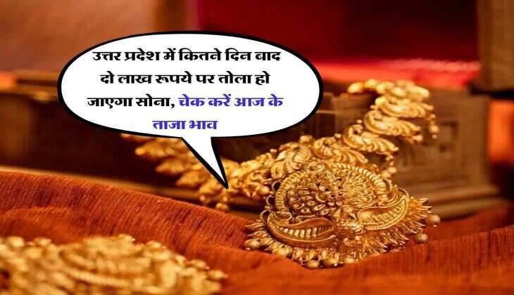 Gold Rate Today : उत्तर प्रदेश में कितने दिन बाद दो लाख रूपये पर तोला हो जाएगा सोना, चेक करें आज के ताजा भाव