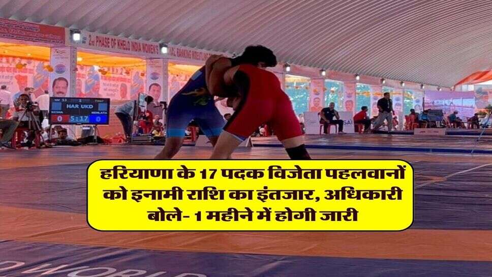 हरियाणा के 17 पदक विजेता पहलवानों को इनामी राशि का इंतजार, अधिकारी बोले- 1 महीने में होगी जारी