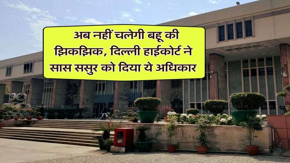 Delhi High Court Decision : अब नहीं चलेगी बहू की झिकझिक, दिल्ली हाईकोर्ट ने सास ससुर को दिया ये अधिकार