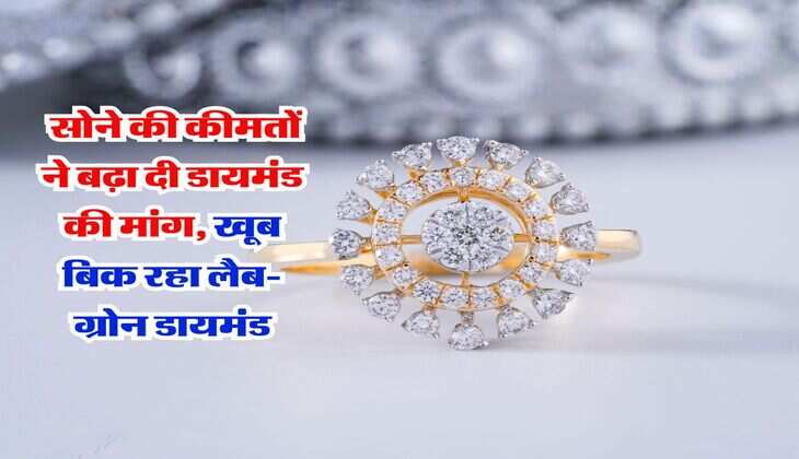 Gold Dimond Rates : सोने की कीमतों ने बढ़ा दी डायमंड की मांग, खूब बिक रहा लैब-ग्रोन डायमंड