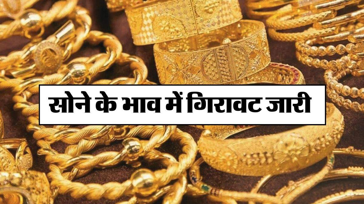 Gold Price Today:  सोने के भाव में गिरावट जारी, चांदी भी धड़ाम, चेक करें 10 ग्राम गोल्ड के रेट