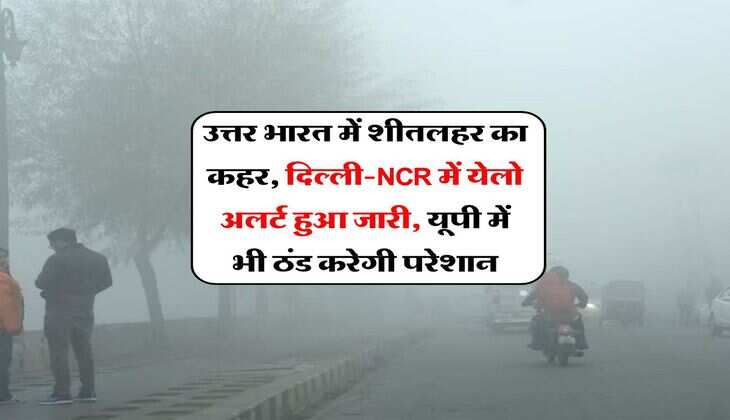 Weather Alert : उत्तर भारत में शीतलहर का कहर, दिल्ली-NCR में येलो अलर्ट हुआ जारी, यूपी में भी ठंड करेगी परेशान