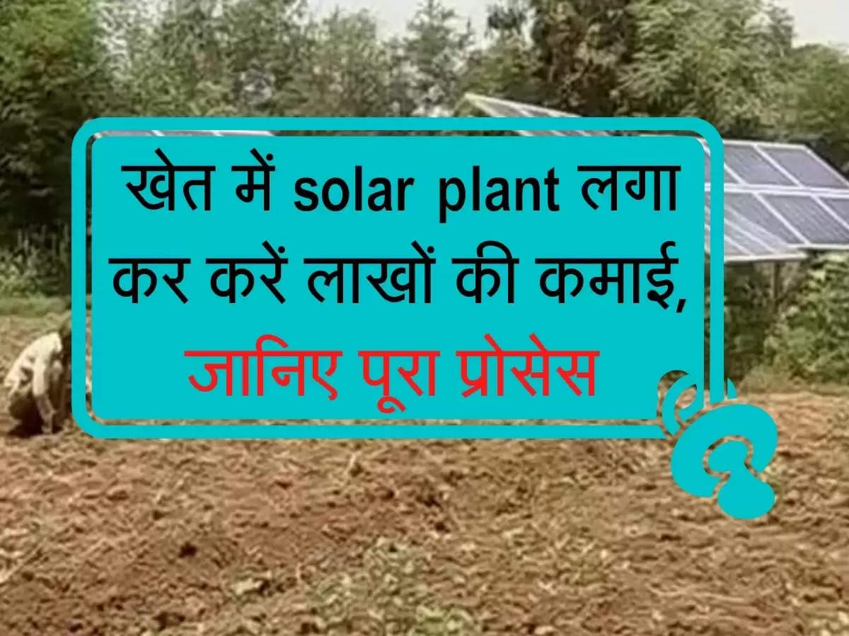 खेत में solar plant लगा कर करें लाखों की कमाई, जानिए पूरा प्रोसेस 