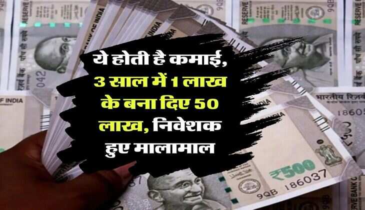 ये होती है कमाई, 3 साल में 1 लाख के बना दिए 50 लाख, निवेशक हुए मालामाल