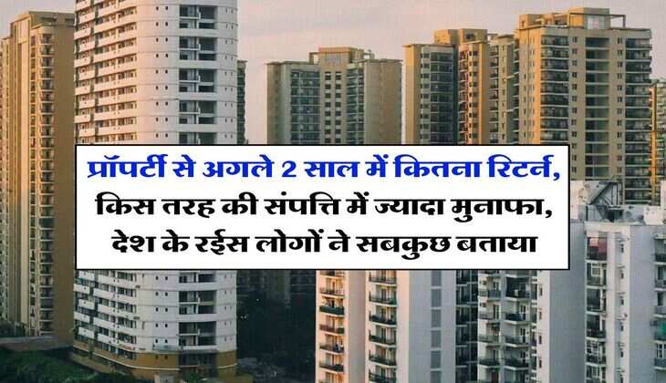 प्रॉपर्टी से अगले 2 साल में कितना रिटर्न, किस तरह की संपत्ति में ज्यादा मुनाफा, देश के रईस लोगों ने सबकुछ बताया