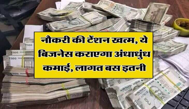 Business Idea : नौकरी की टेंशन खत्म, ये बिजनेस कराएगा अंधाधुंध कमाई, लागत बस इतनी&nbsp;