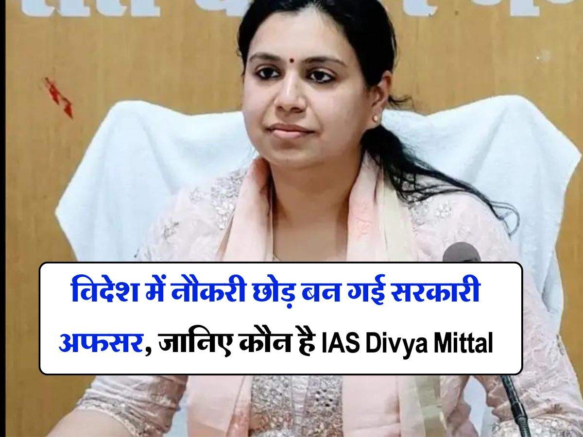 विदेश में नौकरी छोड़ बन गई सरकारी अफसर, जानिए कौन है IAS Divya Mittal