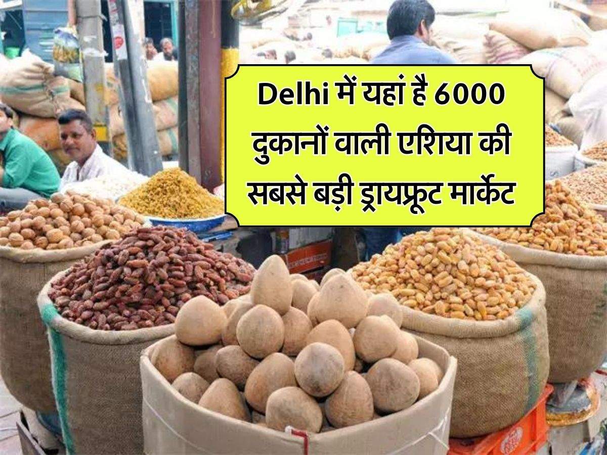 Delhi में यहां है 6000 दुकानों वाली एशिया की सबसे बड़ी ड्रायफ्रूट मार्केट, बेहद सस्ते रेट पर मिलते हैं काजू बादाम