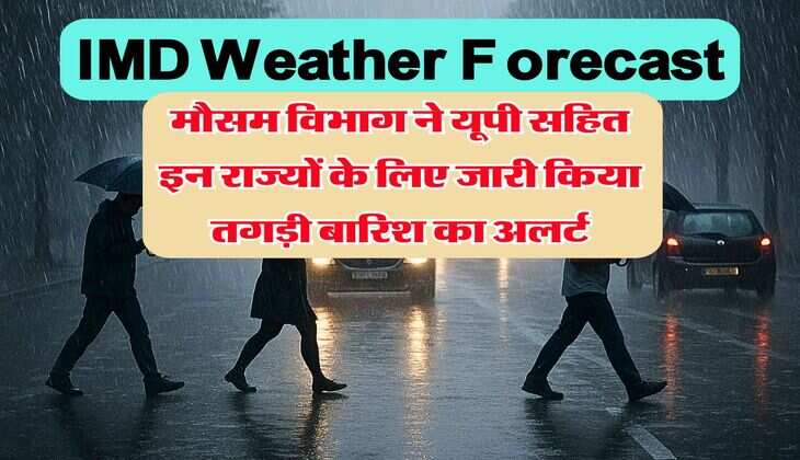 IMD 7 Days Weather Forecast : मौसम विभाग ने यूपी सहित इन राज्यों के लिए जारी किया तगड़ी बारिश का अलर्ट