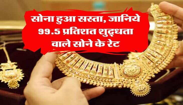 Gold Rate Down : सोना हुआ सस्ता, जानिये 99.5 प्रतिशत शुद्धता वाले सोने के रेट