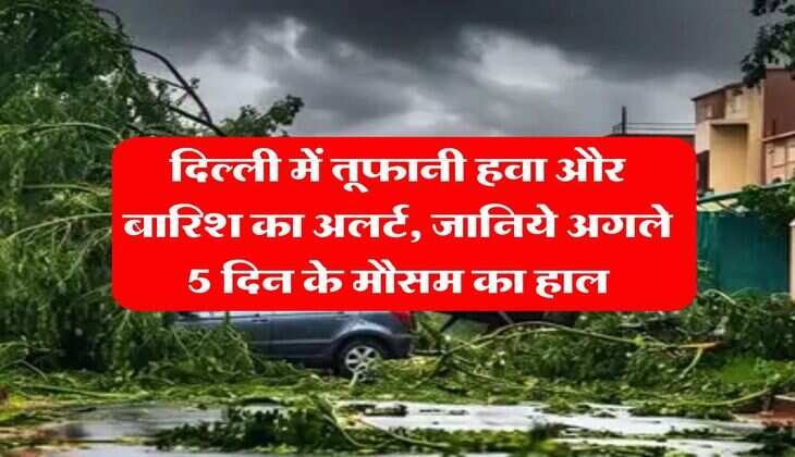 Delhi NCR Weather : दिल्ली में तूफानी हवा और बारिश का अलर्ट, जानिये अगले 5 दिन के मौसम का हाल
