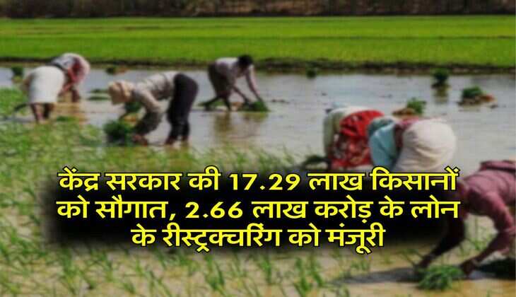 Agriculture : केंद्र सरकार की 17.29 लाख किसानों को सौगात, 2.66 लाख करोड़ के लोन के रीस्ट्रक्चरिंग को मंजूरी