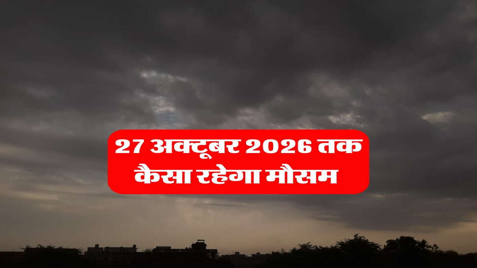 27 अक्टूबर 2026 तक कैसा रहेगा मौसम&nbsp;