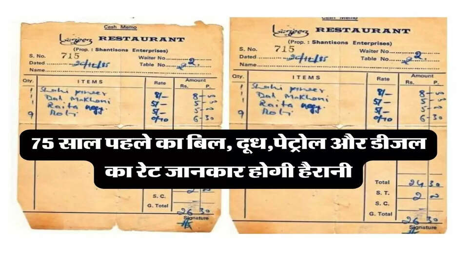 Old Memory : 75 साल पहले देश में पेट्रोल, दूध, सोना, साइकिल और फ्लाइट के टिकट का रेट जान हैरान रह जाएंगे आप