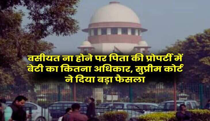 Supreme Court Decision : वसीयत ना होने पर पिता की प्रोपर्टी में बेटी का कितना अधिकार, सुप्रीम कोर्ट ने दिया बड़ा फैसला