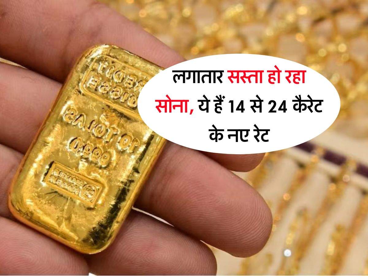 MCX Gold Price Today : लगातार सस्ता हो रहा सोना, ये हैं 14 से 24 कैरेट के नए रेट