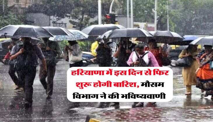 Haryana ka Mausam : हरियाणा में इस दिन से फिर शुरू होगी बारिश, मौसम विभाग ने की भविष्यवाणी&nbsp;