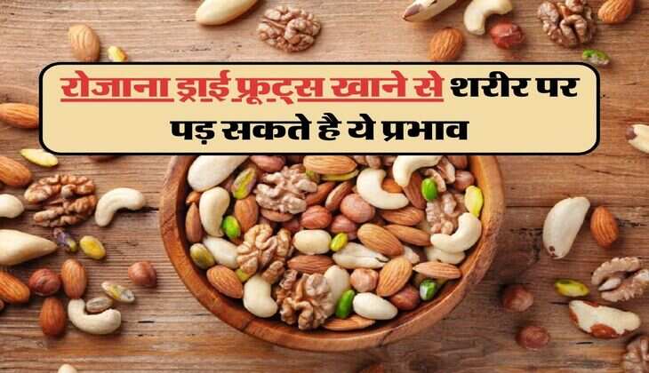 रोजाना ड्राई फ्रूट्स खाने से शरीर पर पड़ सकते है ये प्रभाव, जानिए एक्सपर्ट की सलाह