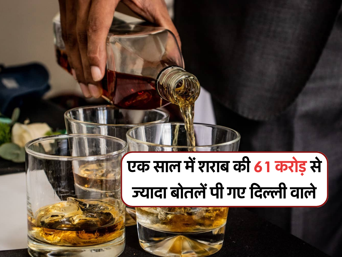 एक साल में शराब की 61 करोड़ से ज्यादा बोतलें पी गए दिल्ली वाले