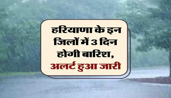 Haryana ka Mausam : हरियाणा के इन जिलों में 3 दिन होगी बारिश, अलर्ट हुआ जारी