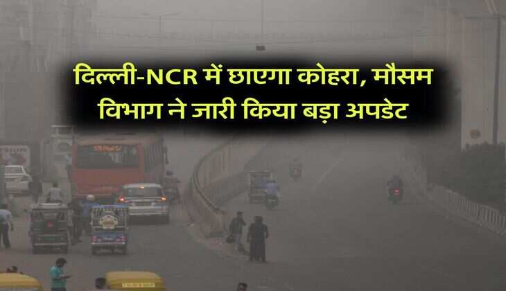 दिल्ली-NCR में छाएगा कोहरा, मौसम विभाग ने जारी किया बड़ा अपडेट