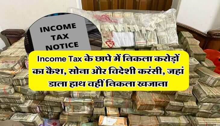 Income Tax के छापे में निकला करोड़ों का कैश, सोना और विदेशी करंसी, जहां डाला हाथ वहीं निकला खजाना
