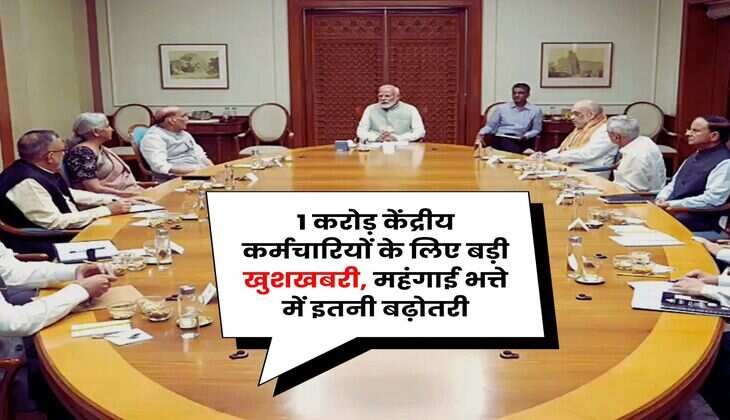 7th Pay Commission DA Hike : 1 करोड़ केंद्रीय कर्मचारियों के लिए बड़ी खुशखबरी, महंगाई भत्ते में इतनी बढ़ोतरी