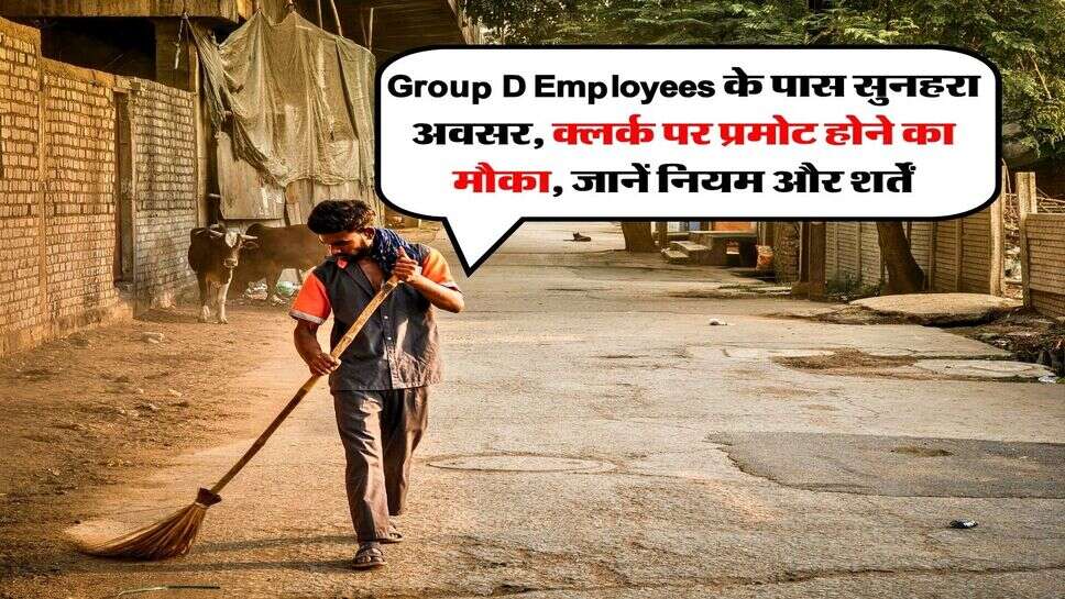 Group D Employees के पास सुनहरा अवसर, क्लर्क पर प्रमोट होने का मौका, जानें नियम और शर्तें