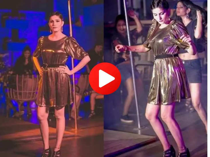 पहली बार छोटी ड्रेस में Sapna Choudhary ने किया डांस, वीडियो हो रहा वायरल