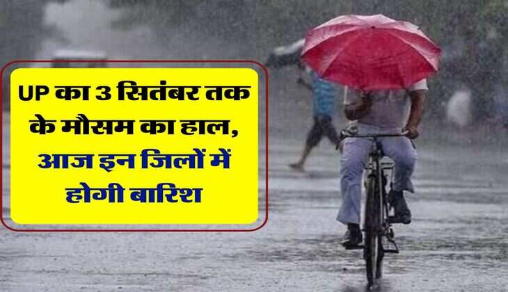 UP का 3 सितंबर तक के मौसम का हाल, आज इन जिलों में होगी बारिश