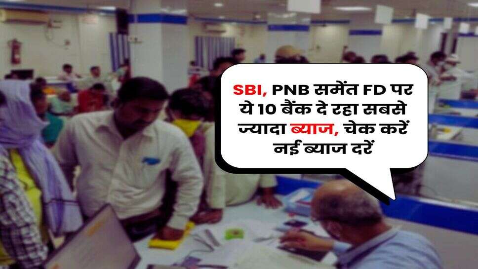 SBI, PNB समेंत FD पर ये 10 बैंक दे रहा सबसे ज्यादा ब्याज, चेक करें नई ब्याज दरें