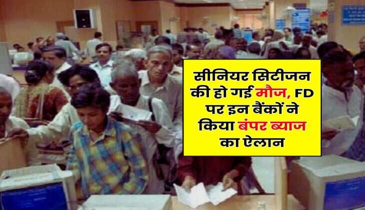 Senior Citizen : सीनियर सिटीजन की हो गई मौज, FD पर इन बैंकों ने किया बंपर ब्याज का ऐलान