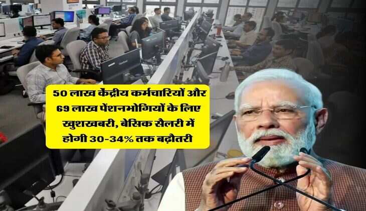 8th pay commission : 50 लाख केंद्रीय कर्मचारियों और 69 लाख पेंशनभोगियों के लिए खुशखबरी, बेसिक सैलरी में होगी 30-34% तक बढ़ौतरी&nbsp;