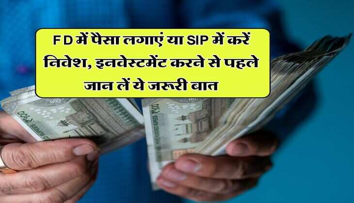 FD में पैसा लगाएं या SIP में करें निवेश, इनवेस्टमेंट करने से पहले जान लें ये जरूरी बात