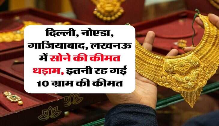 दिल्ली, नोएडा, गाजियाबाद, लखनऊ में सोने की कीमत धड़ाम, इतनी रह गई 10 ग्राम की कीमत