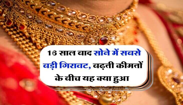 Gold Rate : 16 साल बाद सोने में सबसे बड़ी गिरावट, बढ़ती कीमतों के बीच यह क्या हुआ 