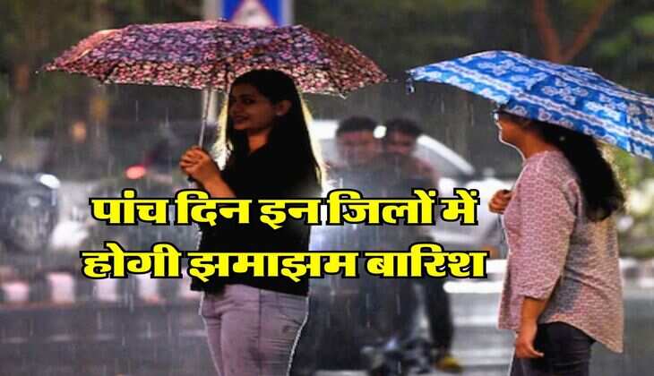 Weather Update : पांच दिन इन जिलों में होगी झमाझम बारिश, IMD ने जारी किया बुलेटिन