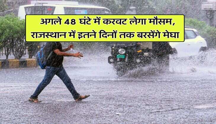 IMD Rain Alert : अगले 48 घंटे में करवट लेगा मौसम, राजस्थान में इतने दिनों तक बरसेंगे मेघा 