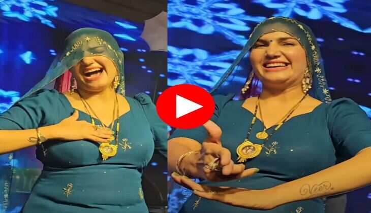 Sapna Chaudhary Dance : सपना चौधरी ने स्टेज डांस में तोड़े सब रिकॉर्ड, आंखों से किए प्यार भरें इशारें