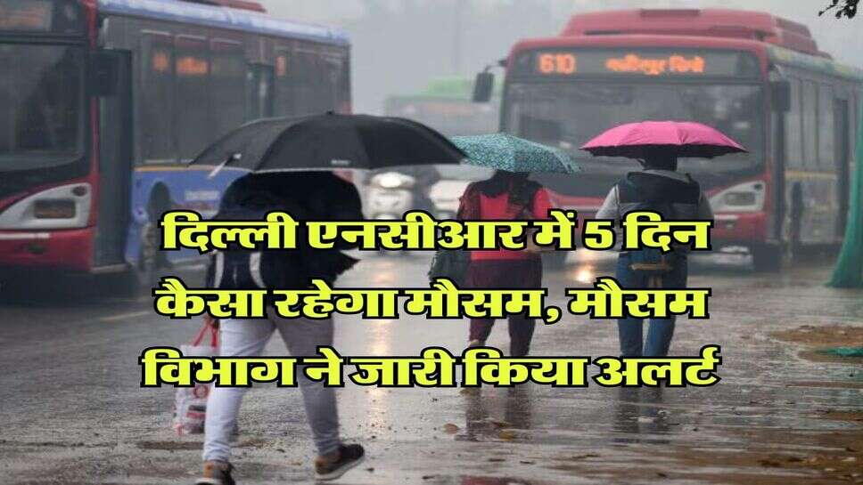 Delhi NCR Weather : दिल्ली एनसीआर में 5 दिन कैसा रहेगा मौसम, मौसम विभाग ने जारी किया अलर्ट&nbsp;