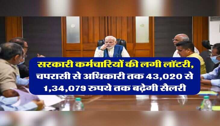 8th Pay Commission : सरकारी कर्मचारियों की लगी लॉटरी, चपरासी से अधिकारी तक 43,020 से 1,34,079 रुपये तक बढ़ेगी सैलरी