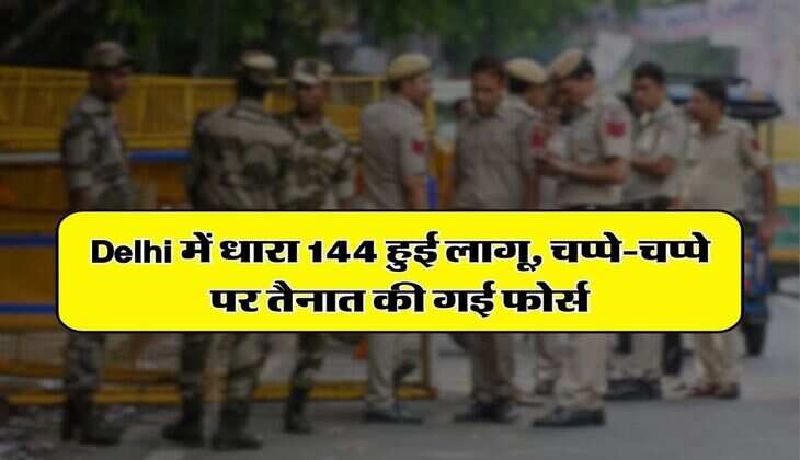 Delhi में धारा 144 हुई लागू, चप्पे-चप्पे पर तैनात की गई फोर्स