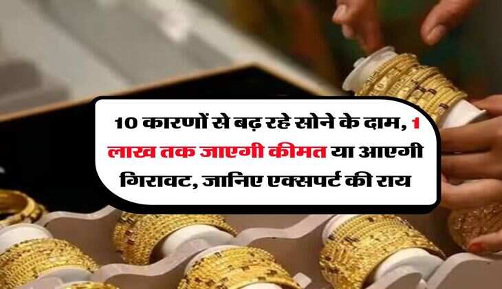 Gold Rate : 10 कारणों से बढ़ रहे सोने के दाम, 1 लाख तक जाएगी कीमत या आएगी गिरावट, जानिए एक्सपर्ट की राय