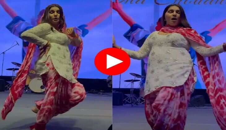 Sapna Choudhary Dance : सपना चौधरी ने स्टेज पर लगाएं जोरदार ठुमके, अदाओं से लुटी महफिल
