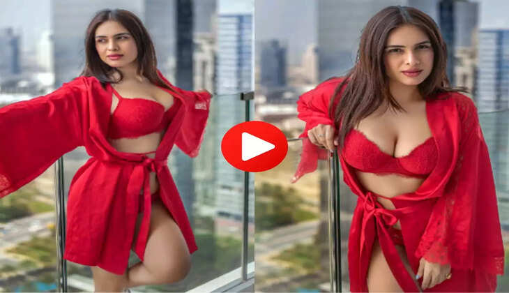 Neha malik ने रेड कलर की बिकिनी में पार की सारी हदें, देख लोगों के दिलों में मची खलबली