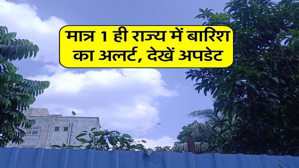 11 अक्टूबर का मौसम : मात्र 1 ही राज्य में बारिश का अलर्ट, देखें अपडेट