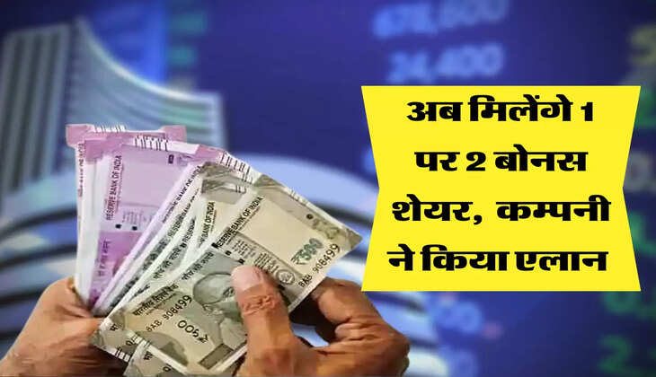 अब मिलेंगे 1 पर 2 बोनस शेयर,  कम्पनी ने किया एलान 