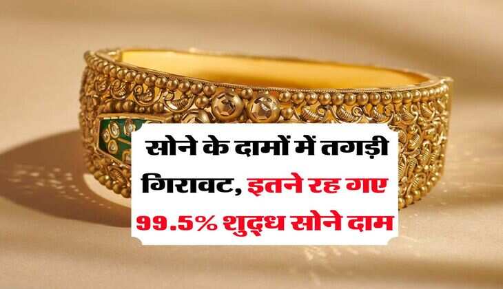 Gold Rate : सोने के दामों में तगड़ी गिरावट, इतने रह गए 99.5% शुद्ध सोने दाम